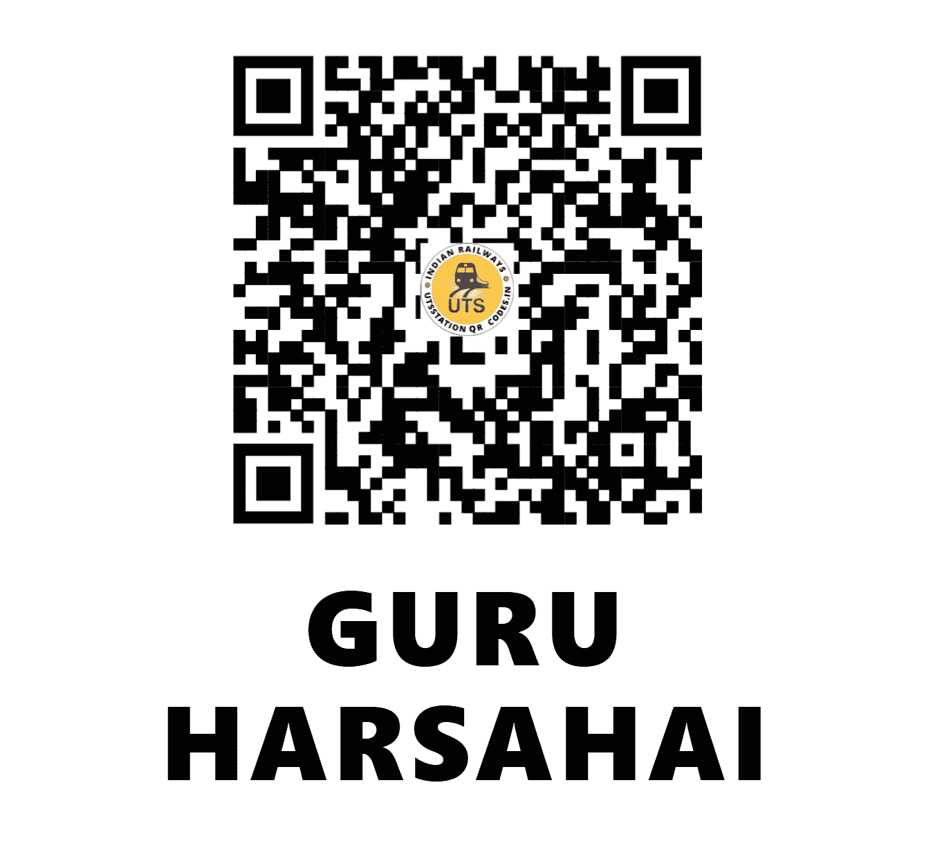 UTS QR Code for GURU HARSAHAI - GHS (NR - PUNJAB)