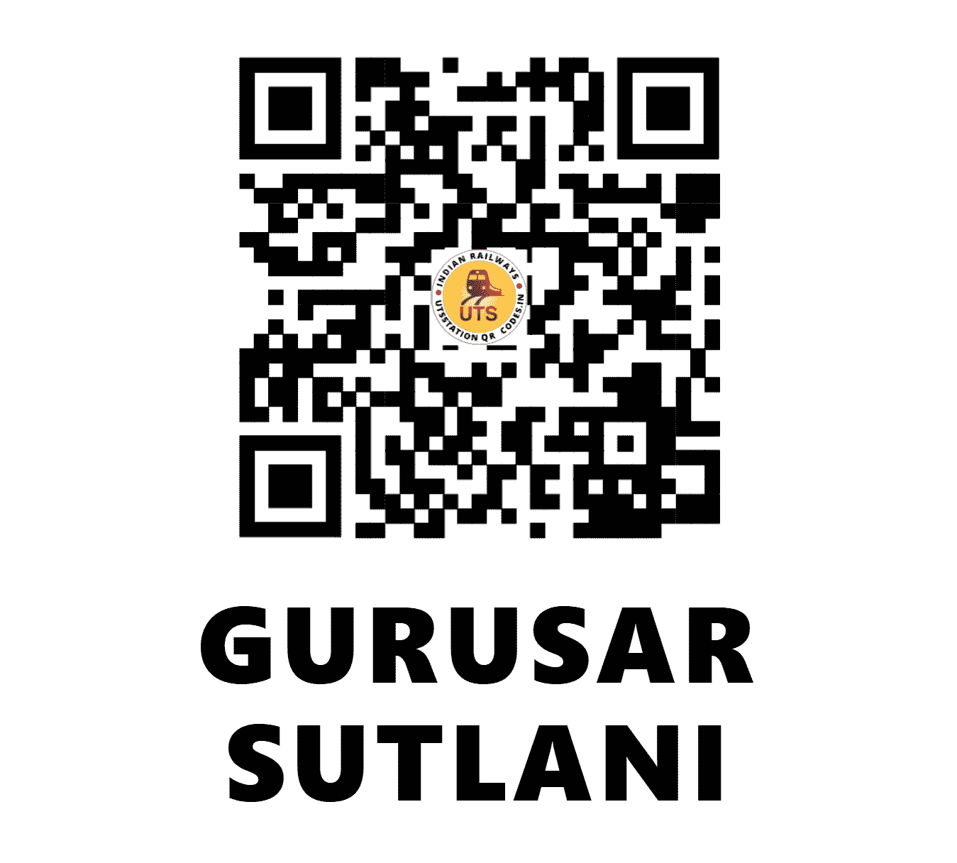 UTS QR Code for GURUSAR SUTLANI - GRS (NR - PUNJAB)