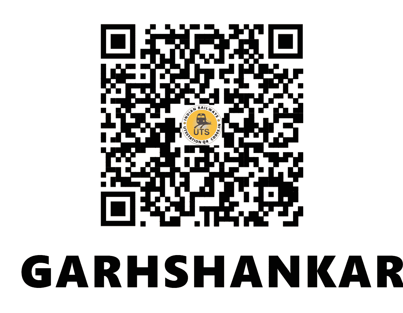 UTS QR Code for GARHSHANKAR - GSR (NR - PUNJAB)