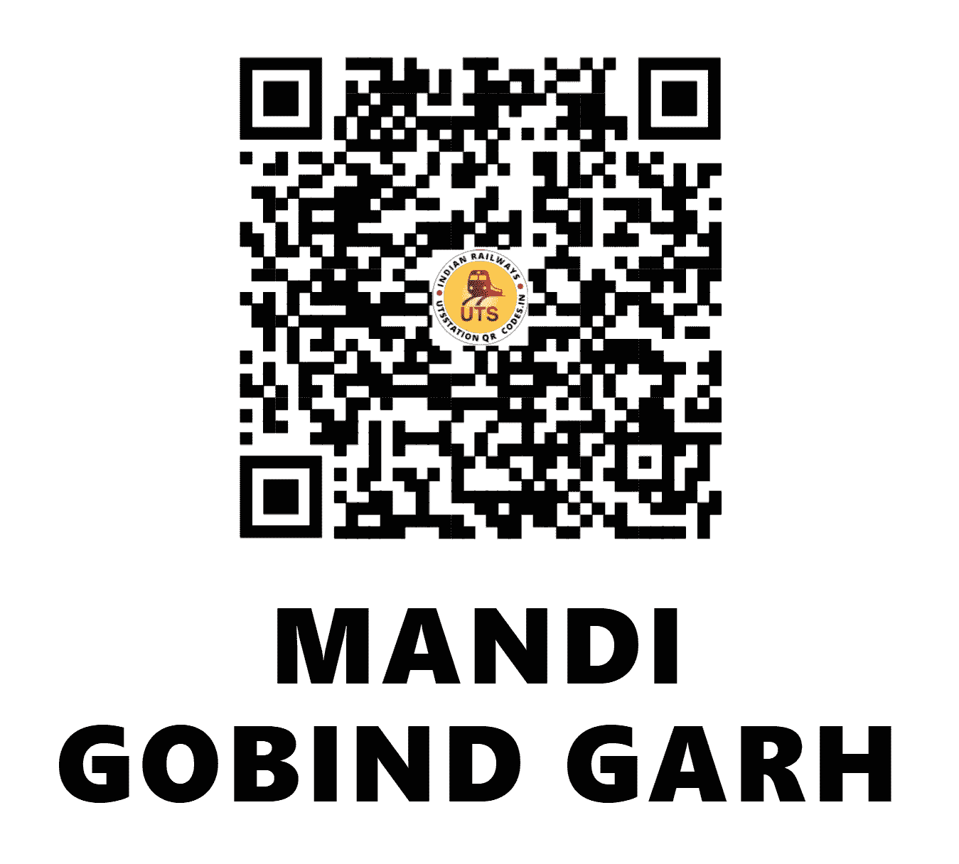 UTS QR Code for MANDI GOBIND GARH - GVG (NR - PUNJAB)