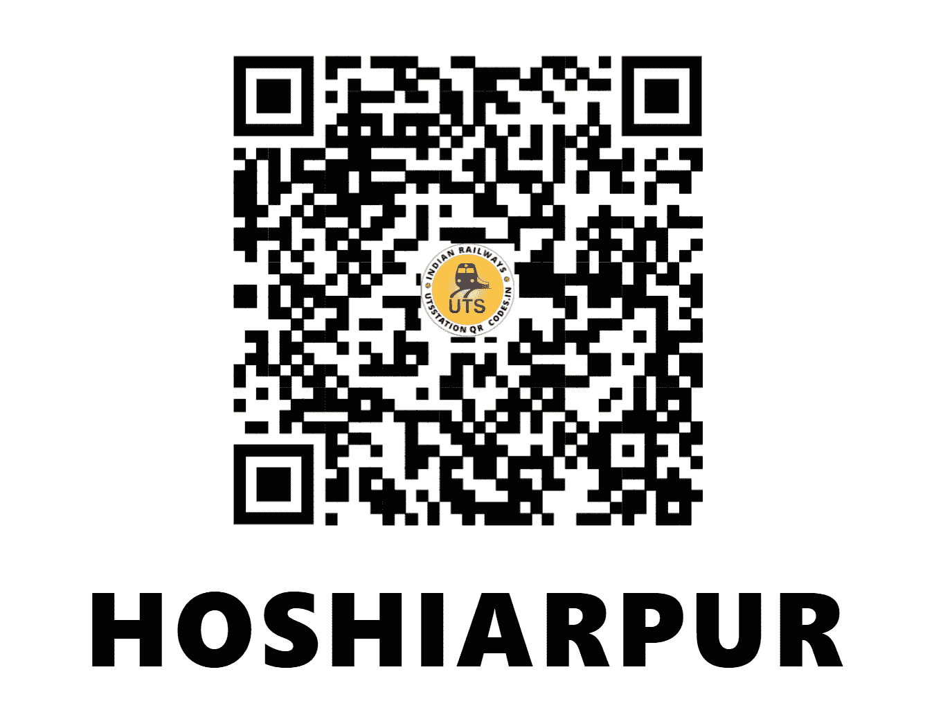 UTS QR Code for HOSHIARPUR - HSX (NR - PUNJAB)