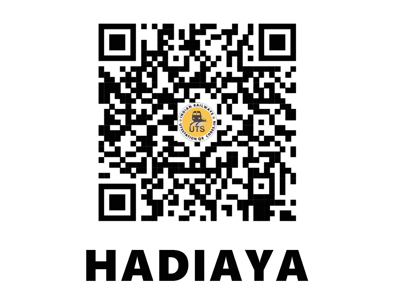 UTS QR Code for HADIAYA - HYA (NR - PUNJAB)