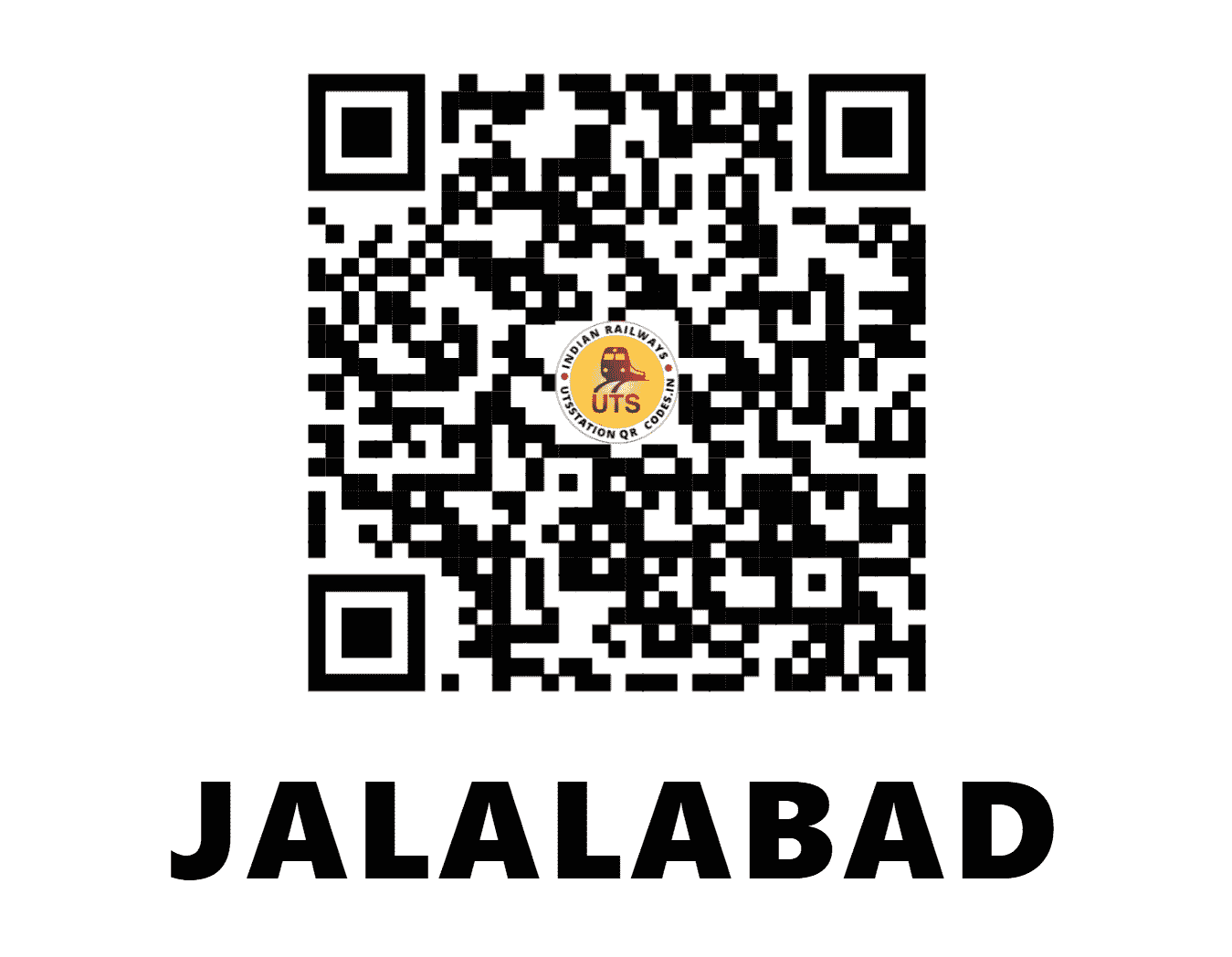 UTS QR Code for JALALABAD - JBD (NR - PUNJAB)