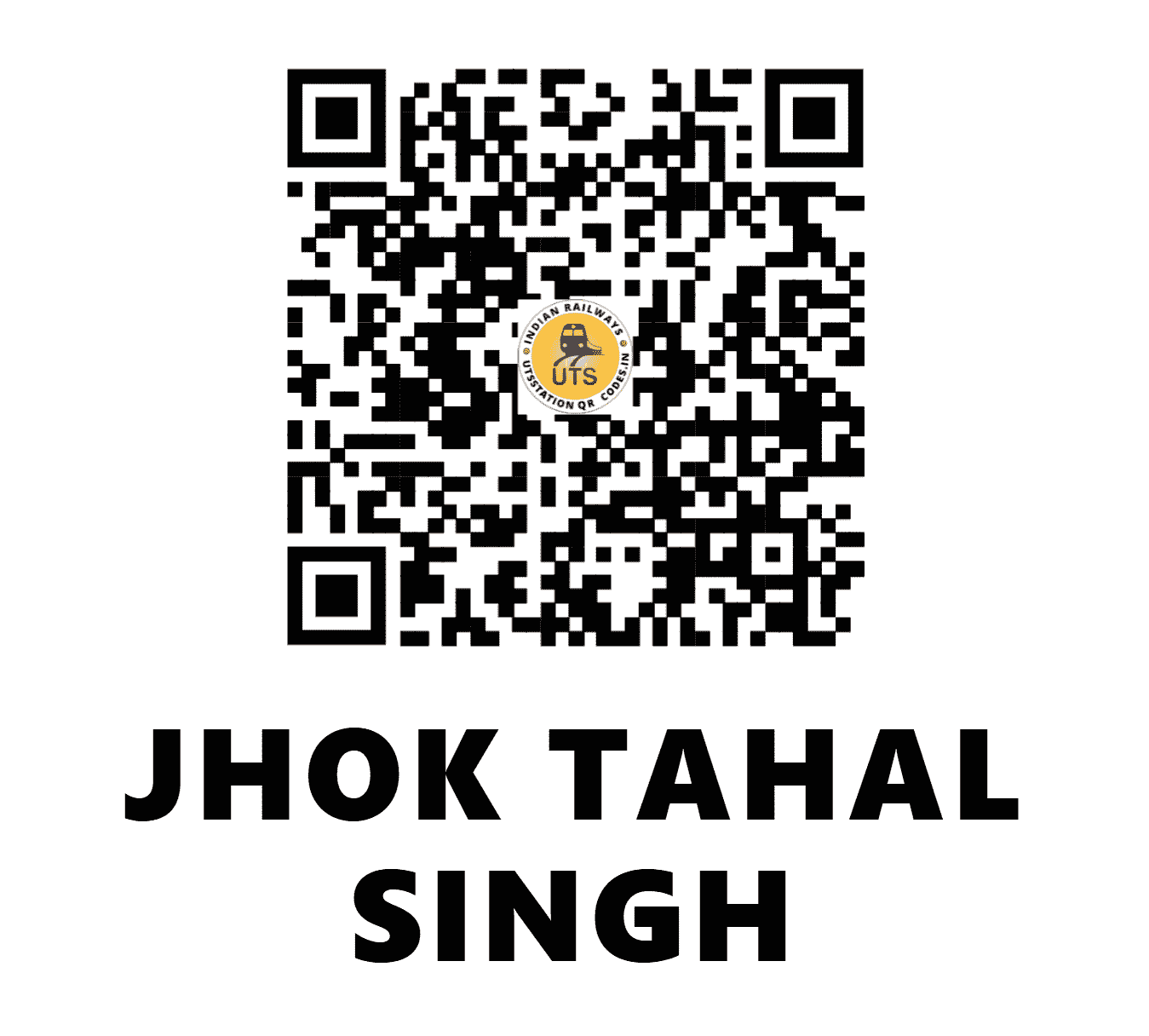UTS QR Code for JHOK TAHAL SINGH - JTH (NR - PUNJAB)