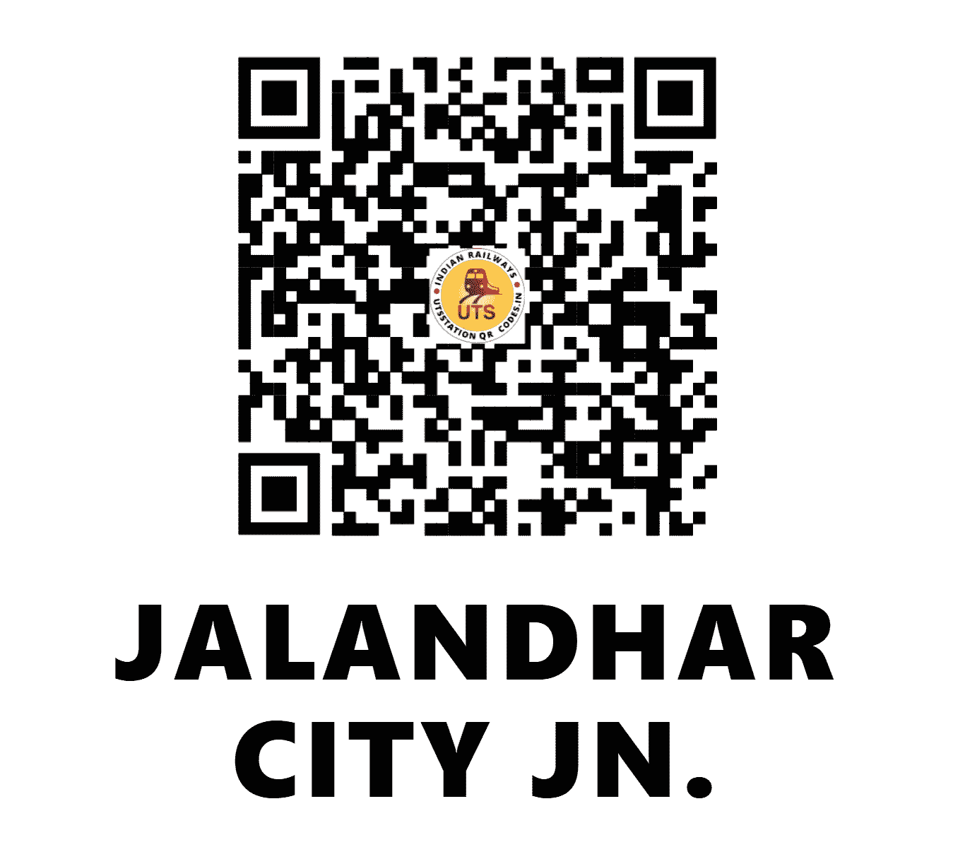 UTS QR Code for JALANDHAR CITY JN. - JUC (NR - PUNJAB)