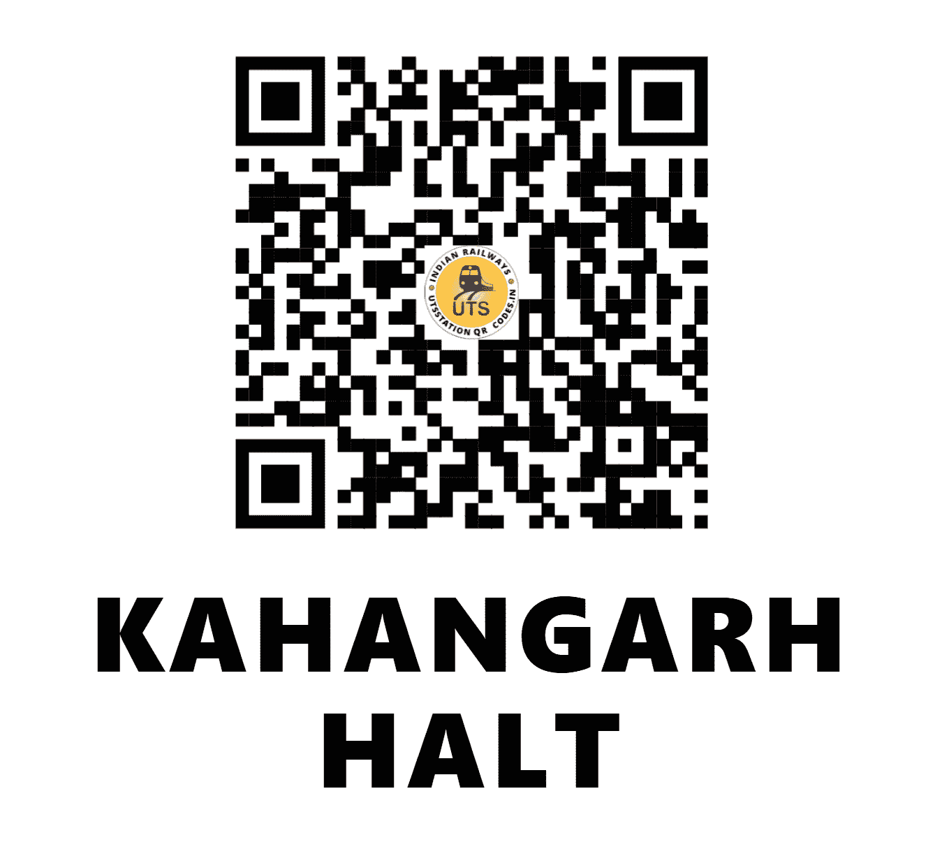 UTS QR Code for KAHANGARH HALT - KAGR (NR - PUNJAB)