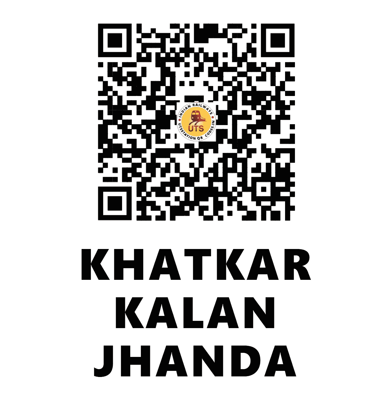 UTS QR Code for KHATKAR KALAN JHANDA - KHHJ (NR - PUNJAB)