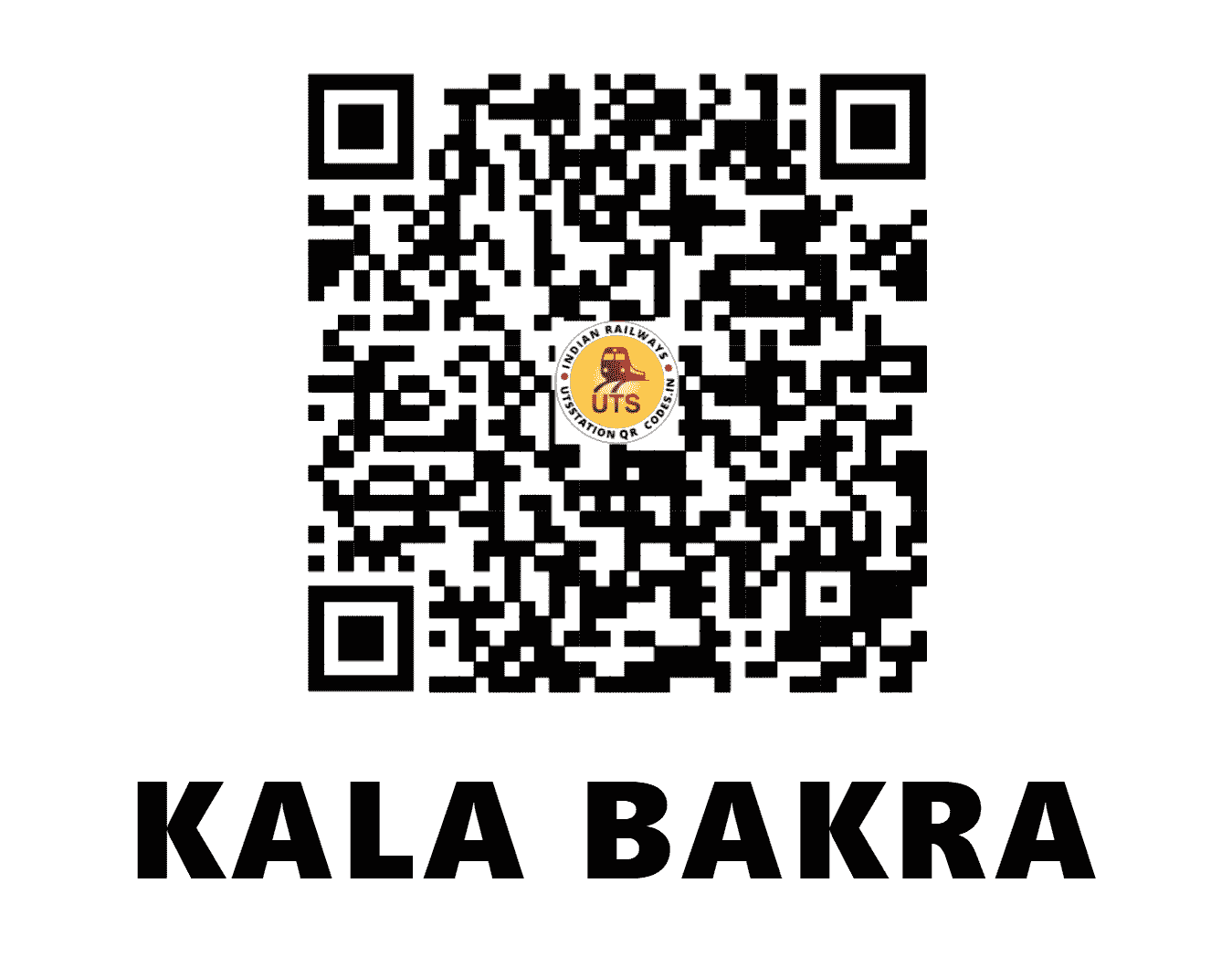 UTS QR Code for KALA BAKRA - KKL (NR - PUNJAB)