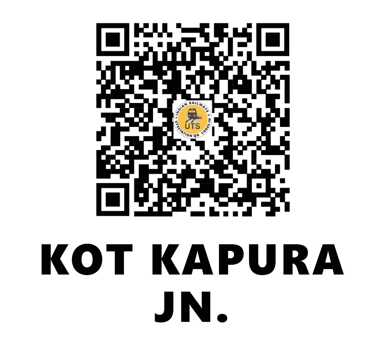 UTS QR Code for KOT KAPURA JN. - KKP (NR - PUNJAB)