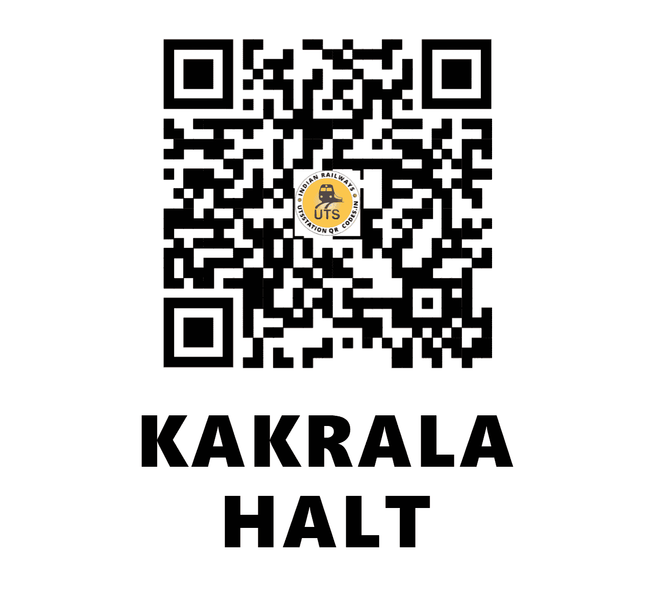 UTS QR Code for KAKRALA HALT - KKRL (NR - PUNJAB)
