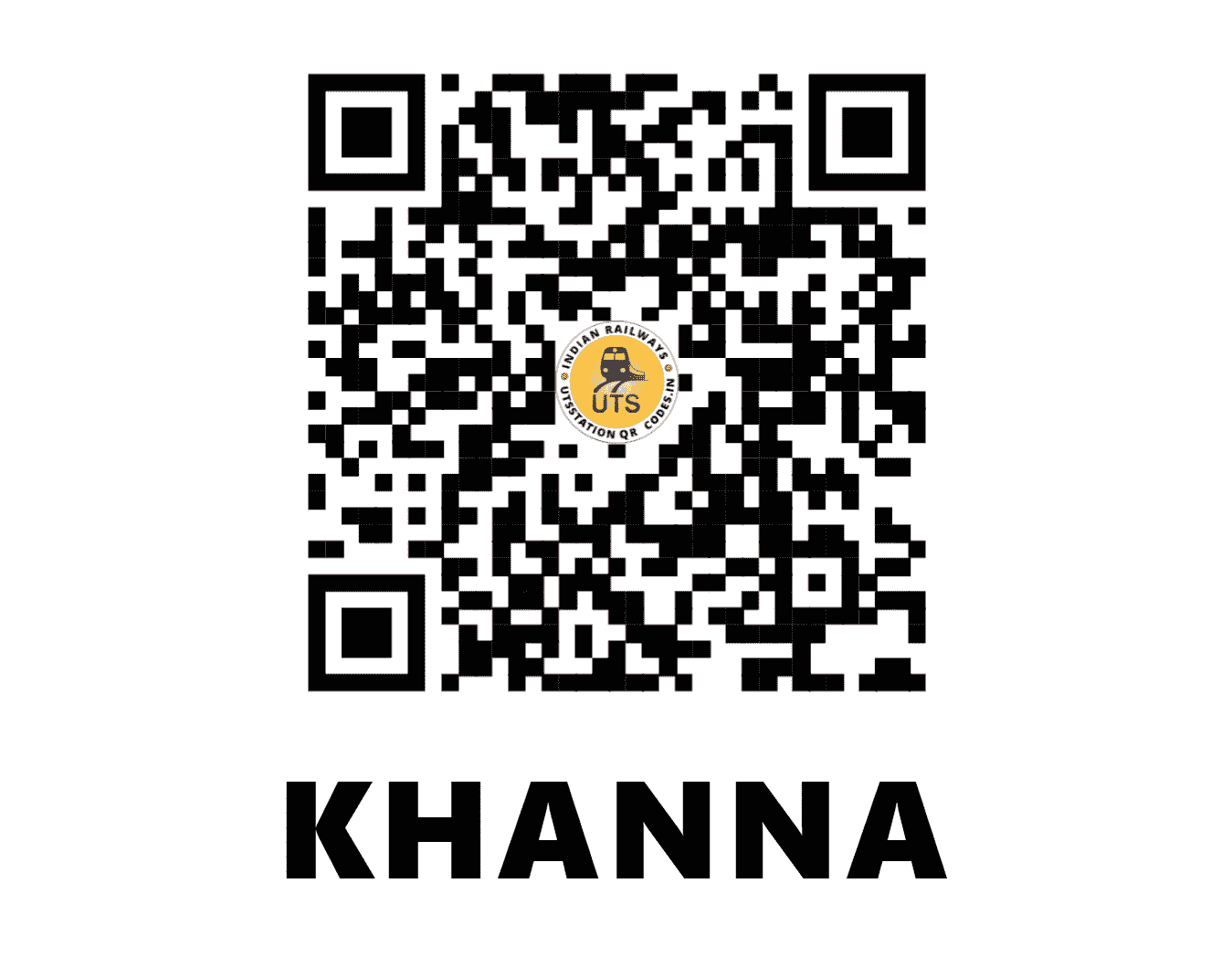 UTS QR Code for KHANNA - KNN (NR - PUNJAB)