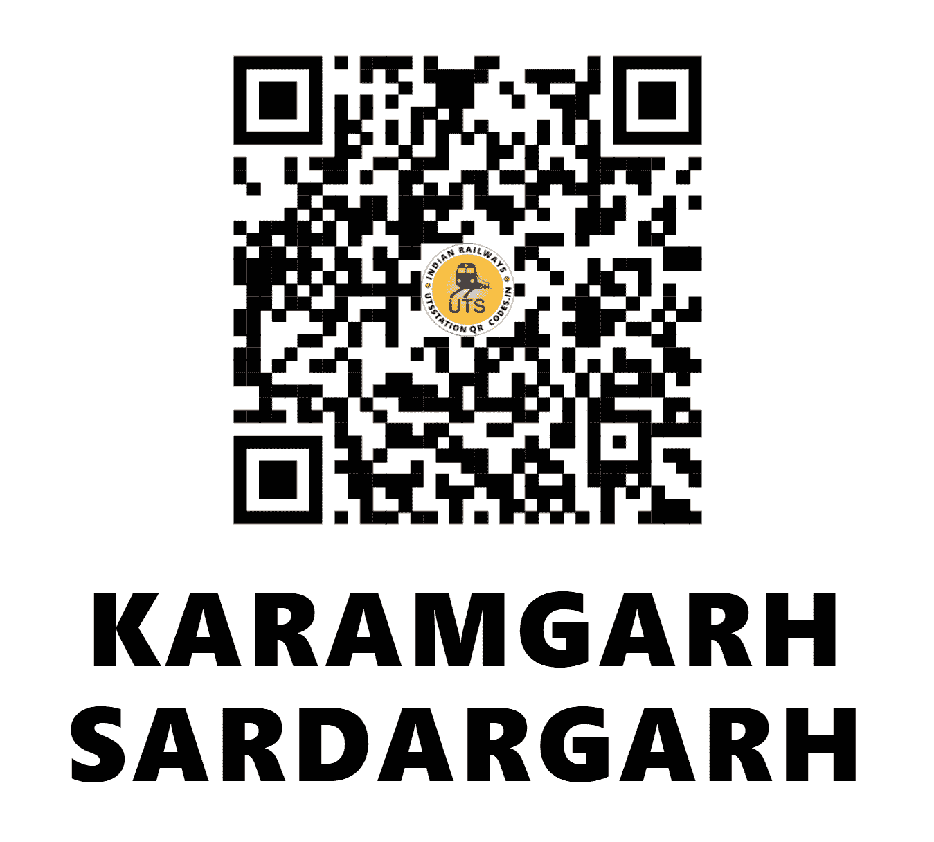 UTS QR Code for KARAMGARH SARDARGARH - KRSH (NR - PUNJAB)