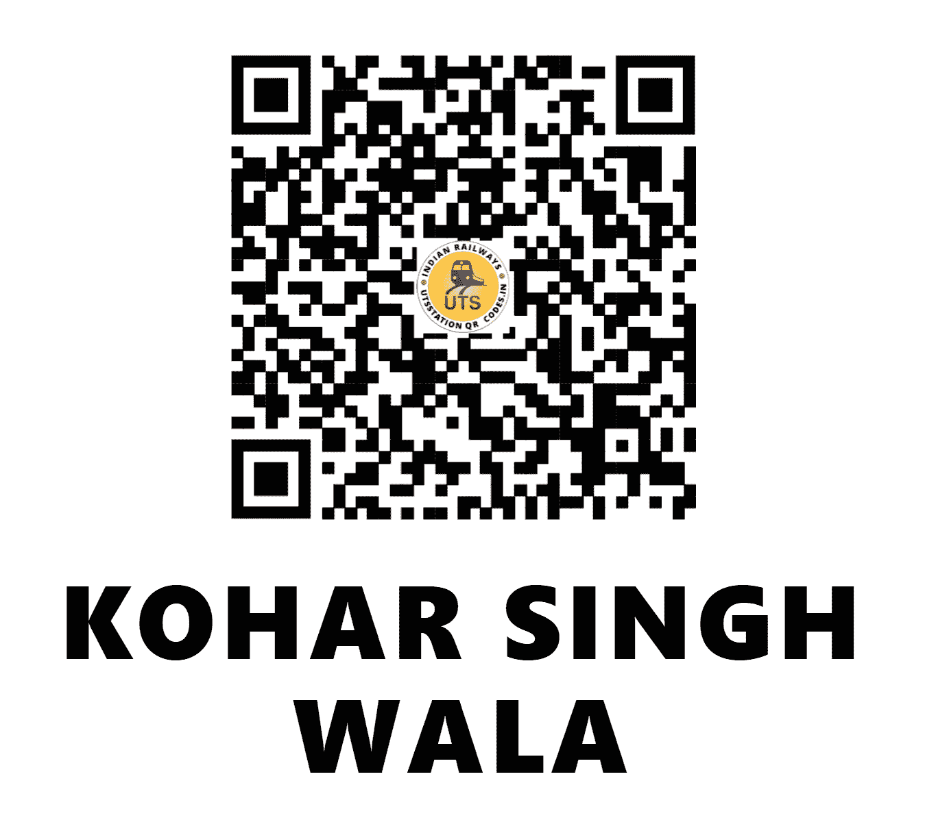 UTS QR Code for KOHAR SINGH WALA - KRSW (NR - PUNJAB)