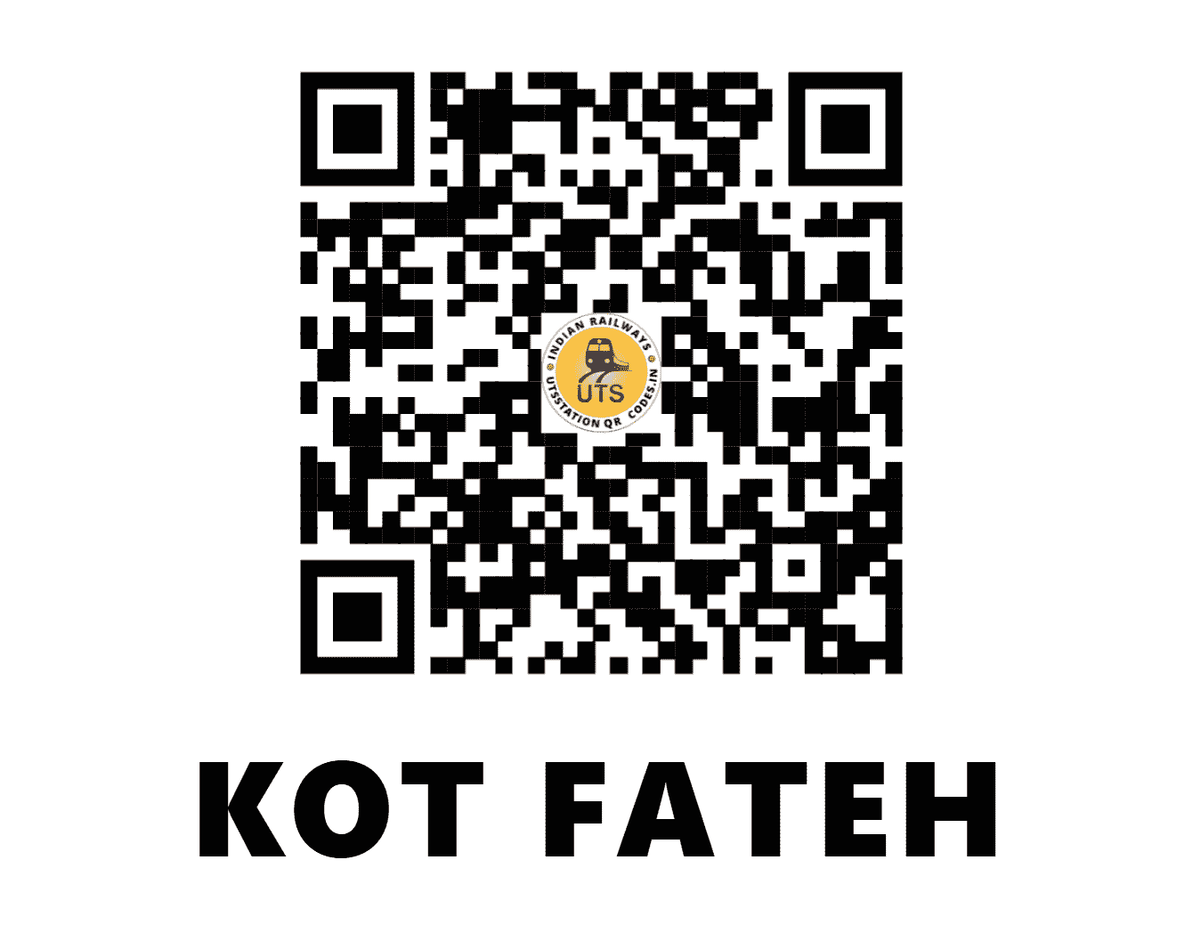 UTS QR Code for KOT FATEH - KTF (NR - PUNJAB)