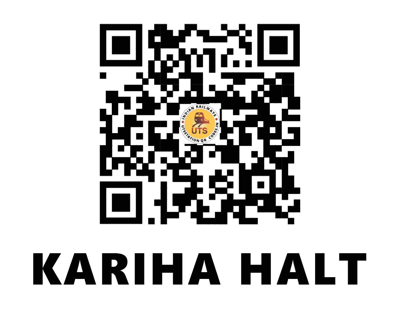 UTS QR Code for KARIHA HALT - KYY (NR - PUNJAB)