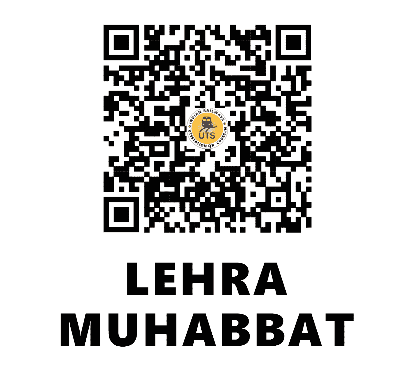 UTS QR Code for LEHRA MUHABBAT - LHM (NR - PUNJAB)