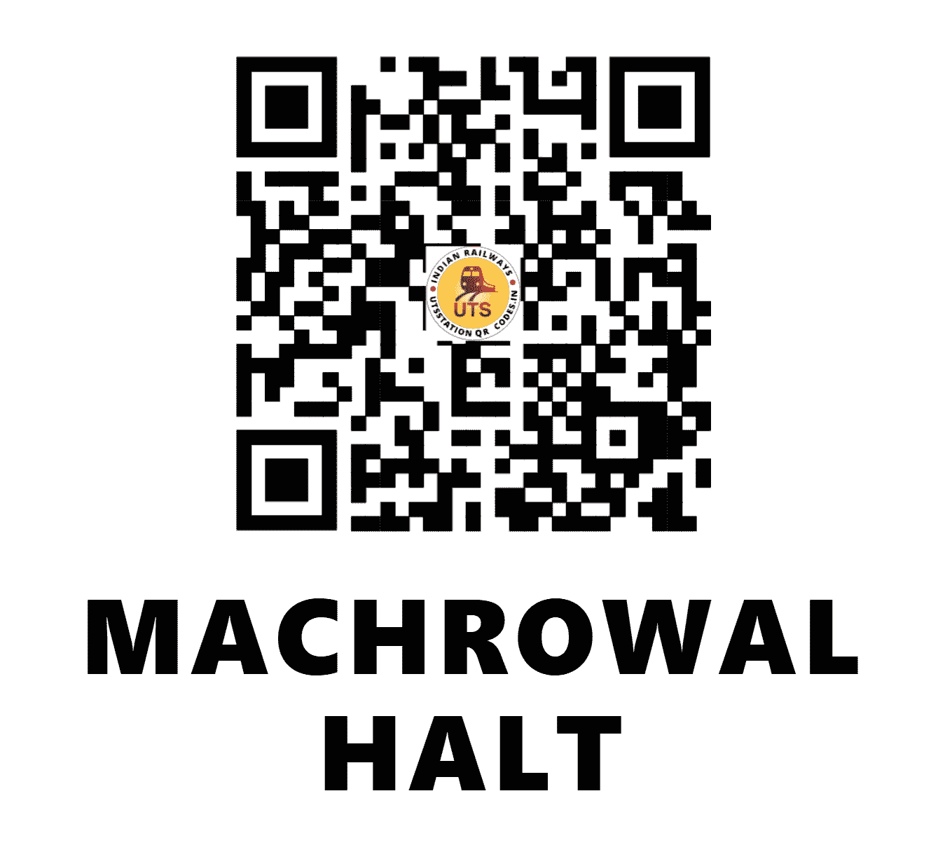 UTS QR Code for MACHROWAL HALT - MHWL (NR - PUNJAB)