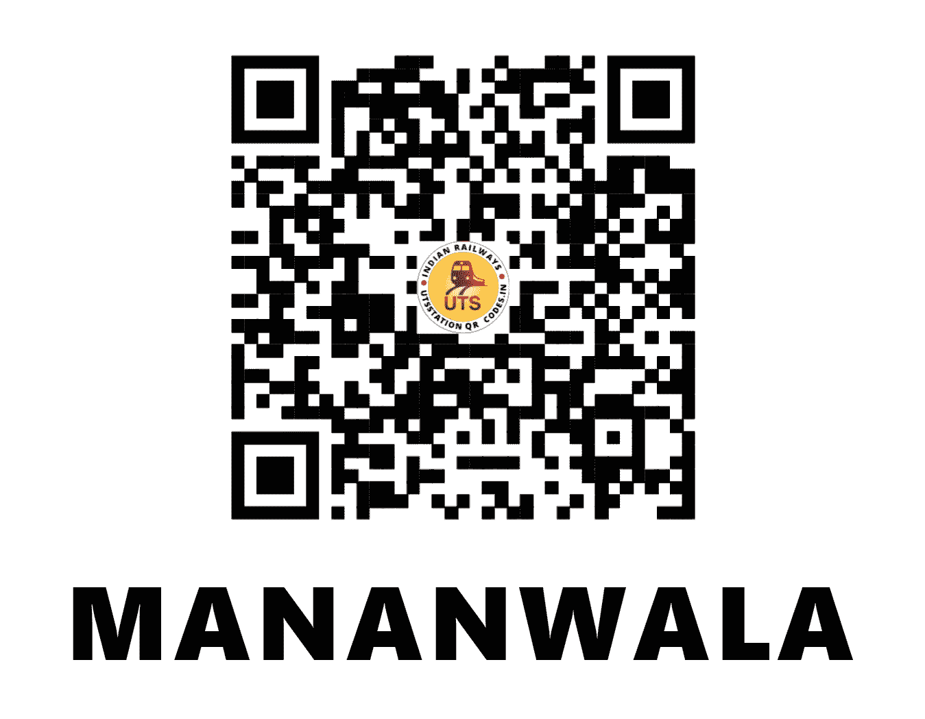UTS QR Code for MANANWALA - MOW (NR - PUNJAB)