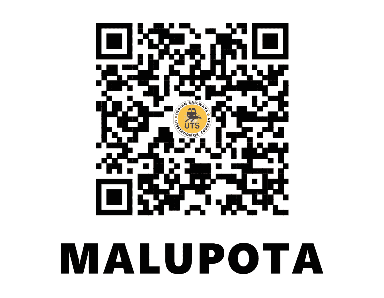 UTS QR Code for MALUPOTA - MXP (NR - PUNJAB)