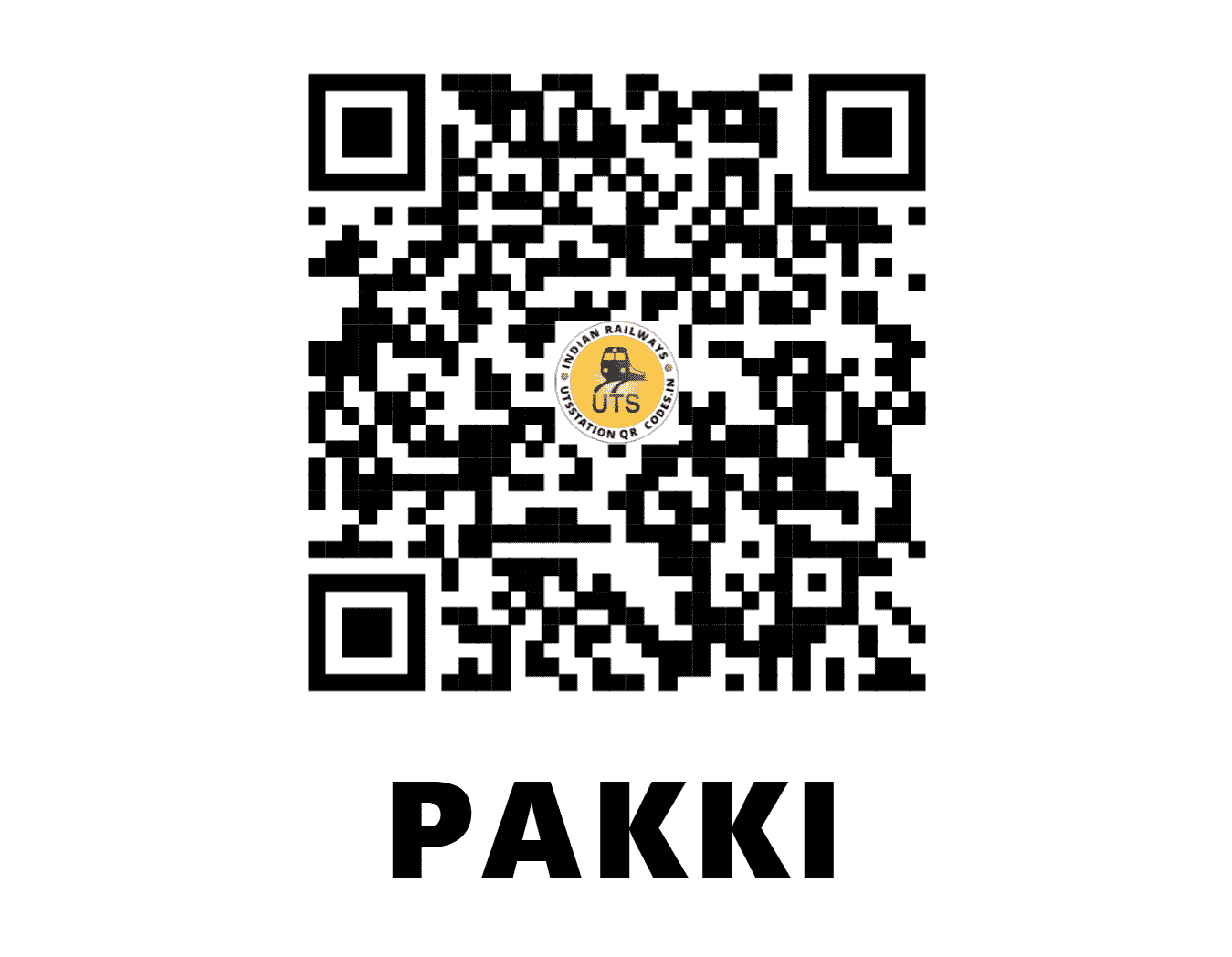 UTS QR Code for PAKKI - PKK (NR - PUNJAB)