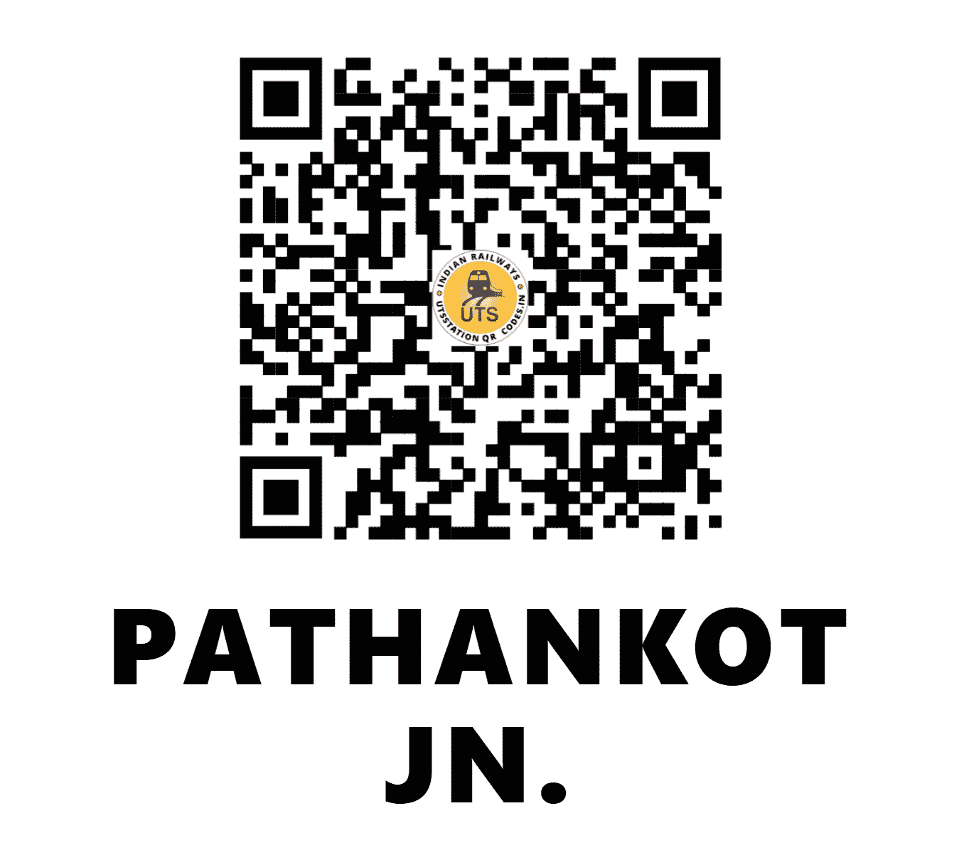 UTS QR Code for PATHANKOT JN. - PTK (NR - PUNJAB)
