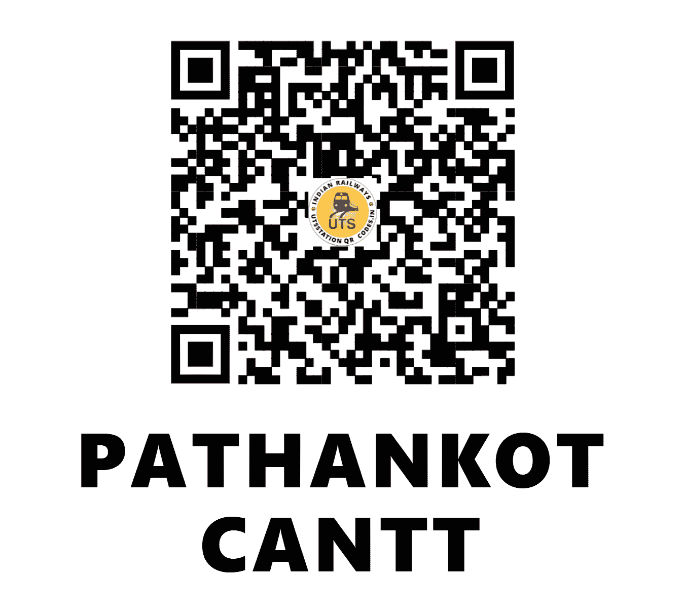 UTS QR Code for PATHANKOT CANTT - PTKC (NR - PUNJAB)