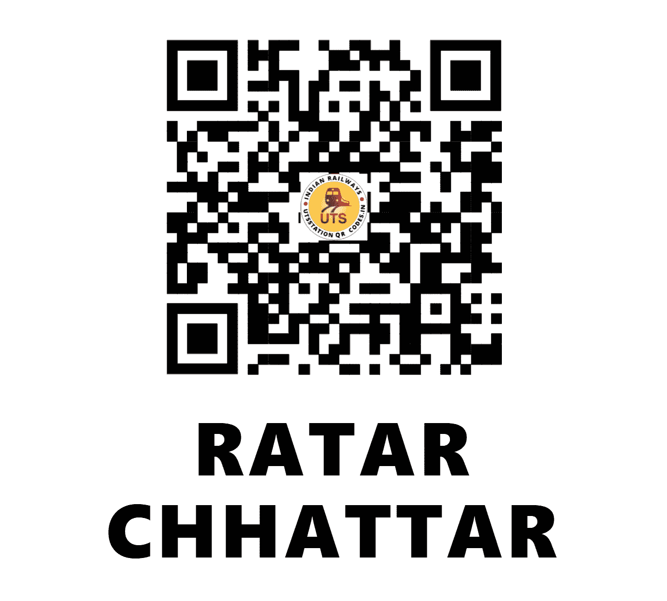 UTS QR Code for RATAR CHHATTAR - RCR (NR - PUNJAB)