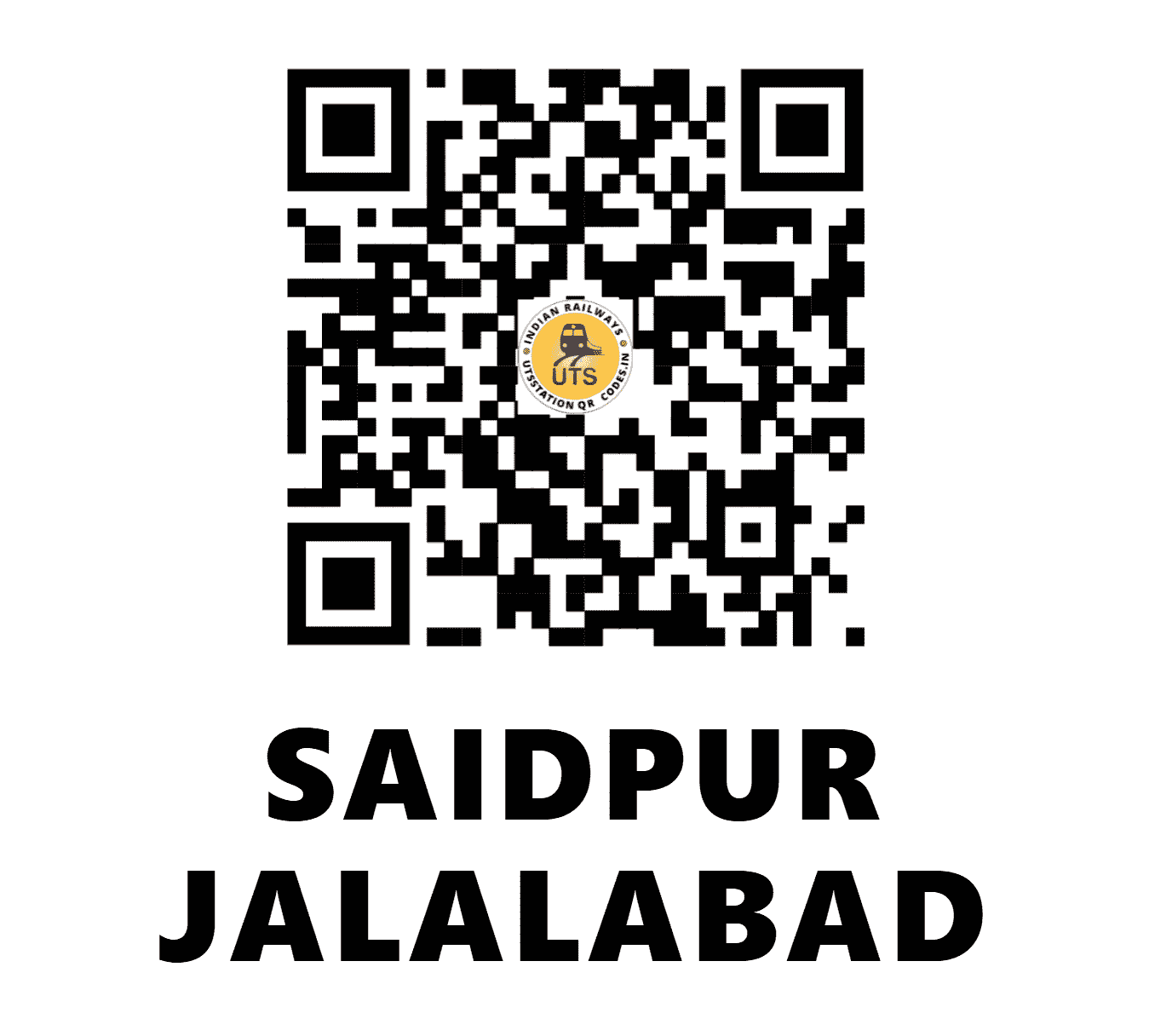 UTS QR Code for SAIDPUR JALALABAD - SPJB (NR - PUNJAB)