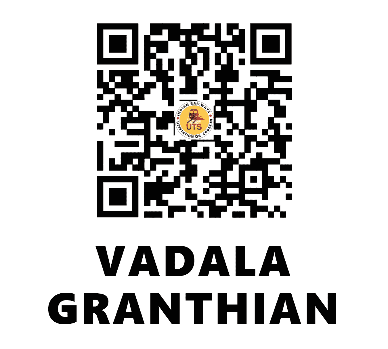 UTS QR Code for VADALA GRANTHIAN - VDGT (NR - PUNJAB)