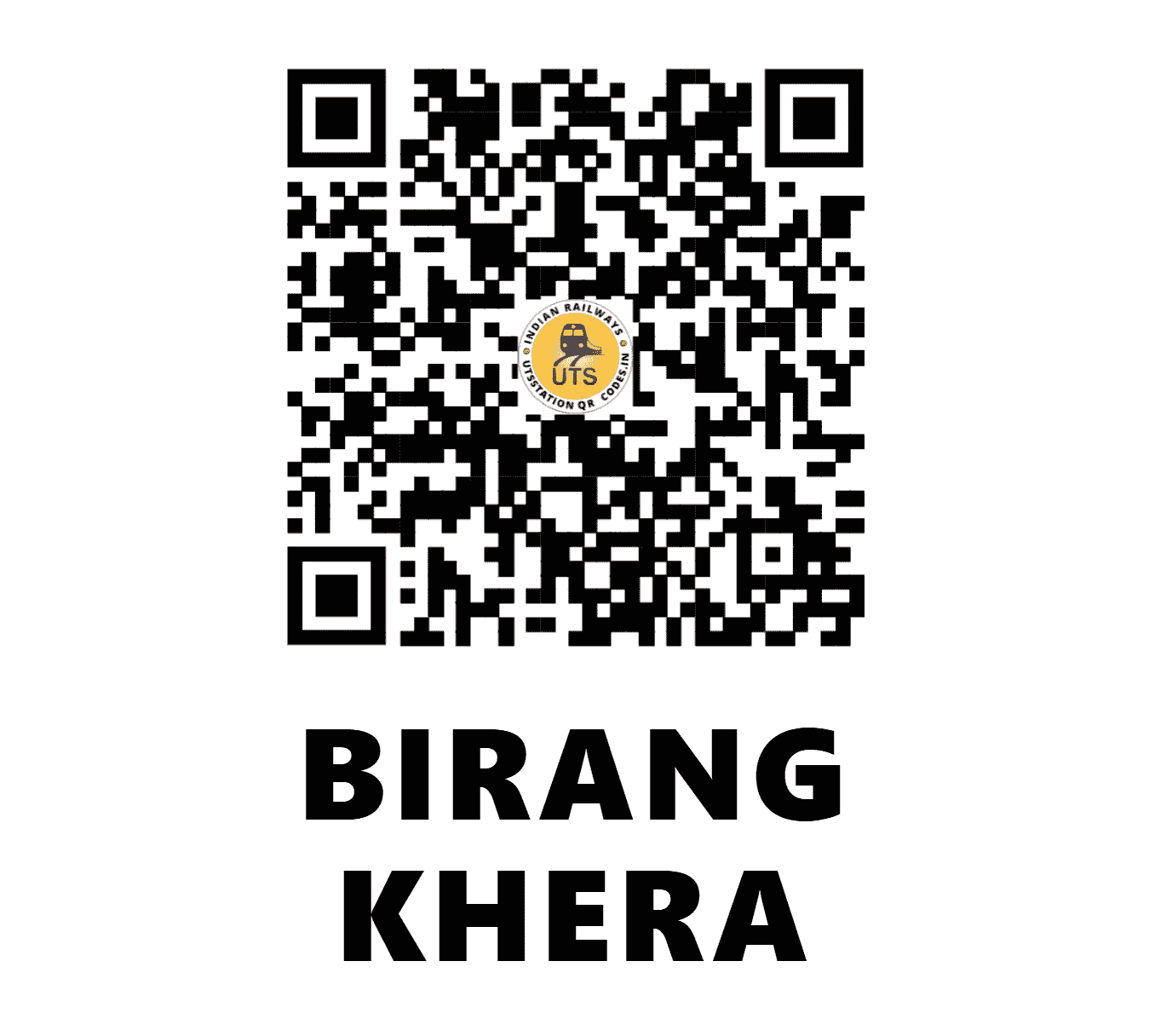 UTS QR Code for BIRANG KHERA - BMK (NW - PUNJAB)