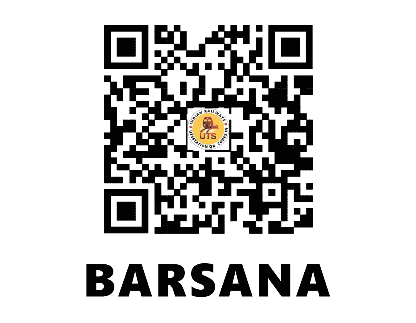 UTS QR Code for BARSANA - BARS (NC - RAJASTHAN)
