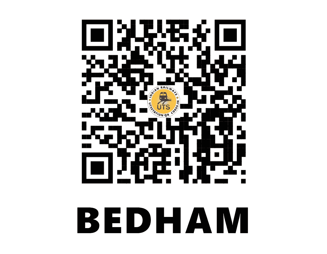 UTS QR Code for BEDHAM - BEDM (NC - RAJASTHAN)