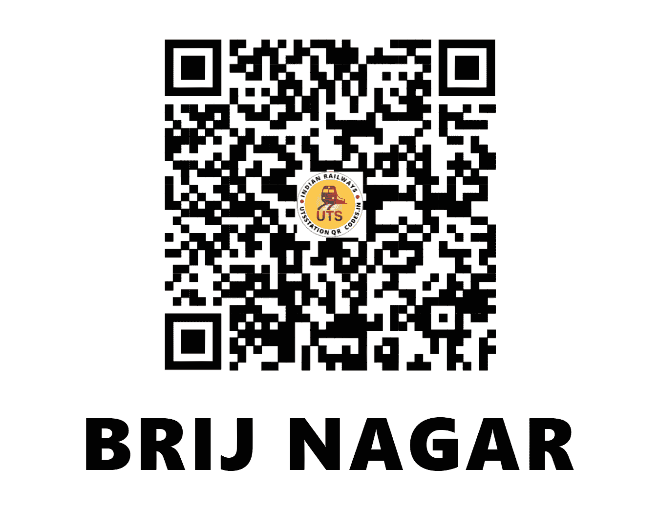 UTS QR Code for BRIJ NAGAR - BINR (NC - RAJASTHAN)