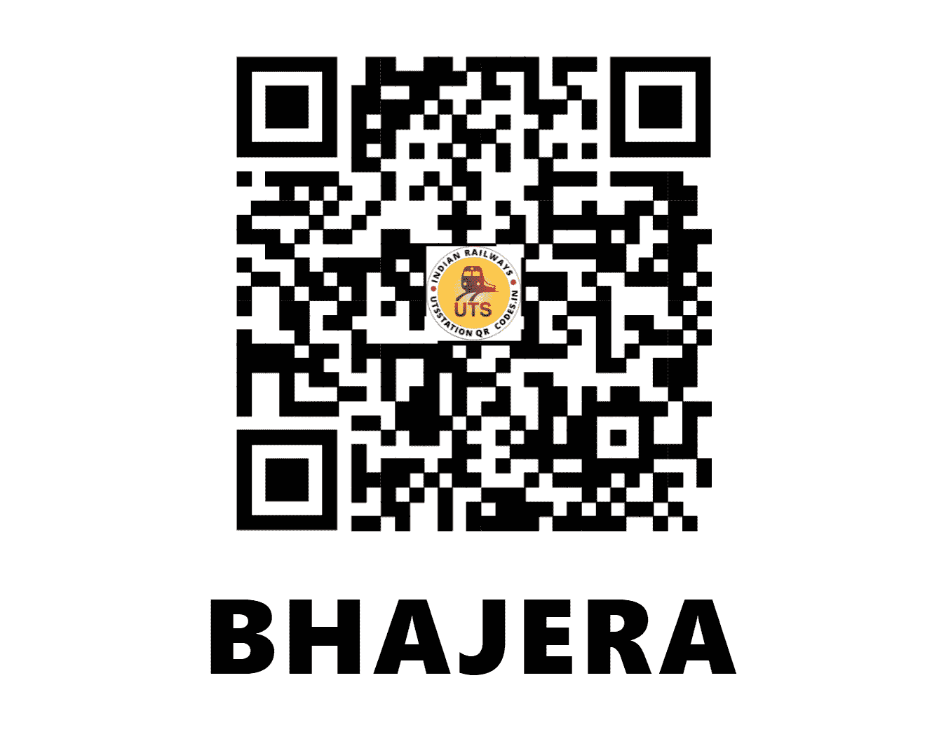 UTS QR Code for BHAJERA - BJRA (NC - RAJASTHAN)