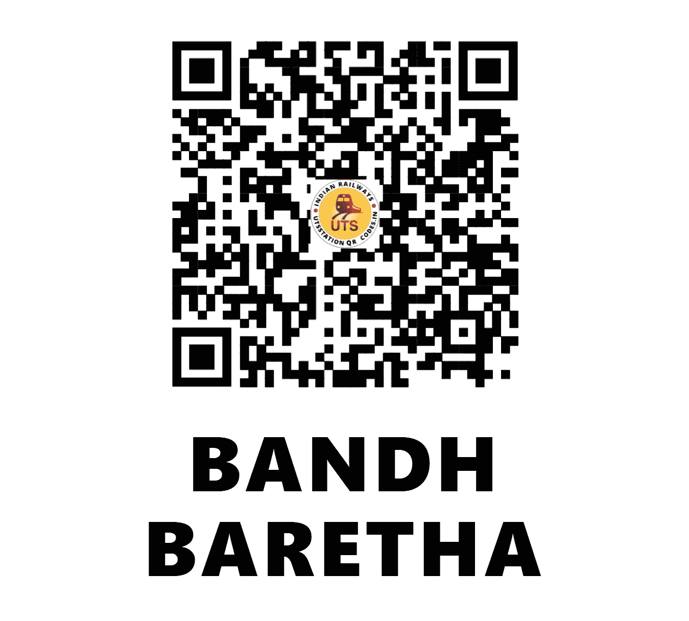 UTS QR Code for BANDH BARETHA - BR (NC - RAJASTHAN)