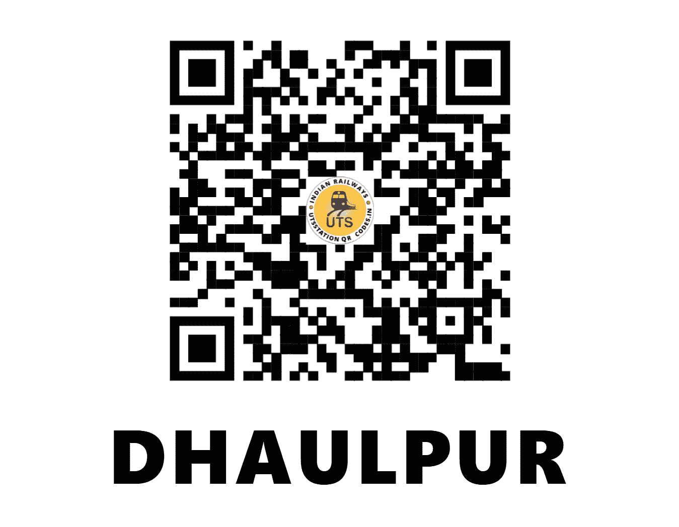 UTS QR Code for DHAULPUR - DHO (NC - RAJASTHAN)