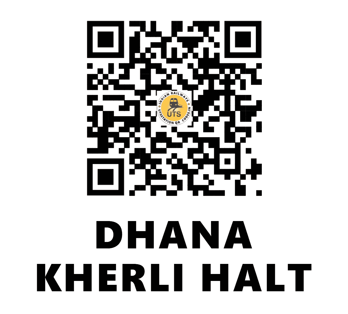 UTS QR Code for DHANA KHERLI HALT - DXK (NC - RAJASTHAN)