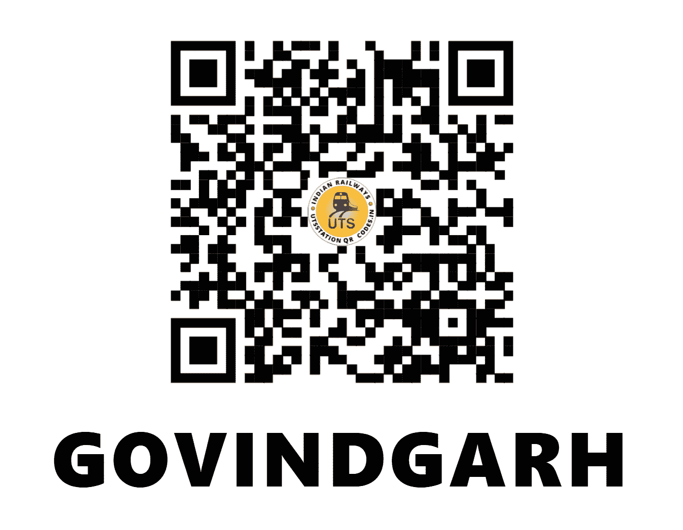 UTS QR Code for GOVINDGARH - GVH (NC - RAJASTHAN)
