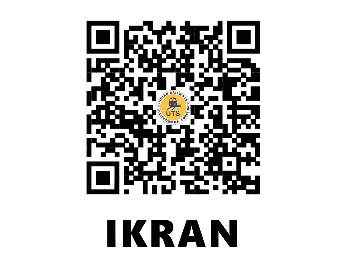 UTS QR Code for IKRAN - IK (NC - RAJASTHAN)