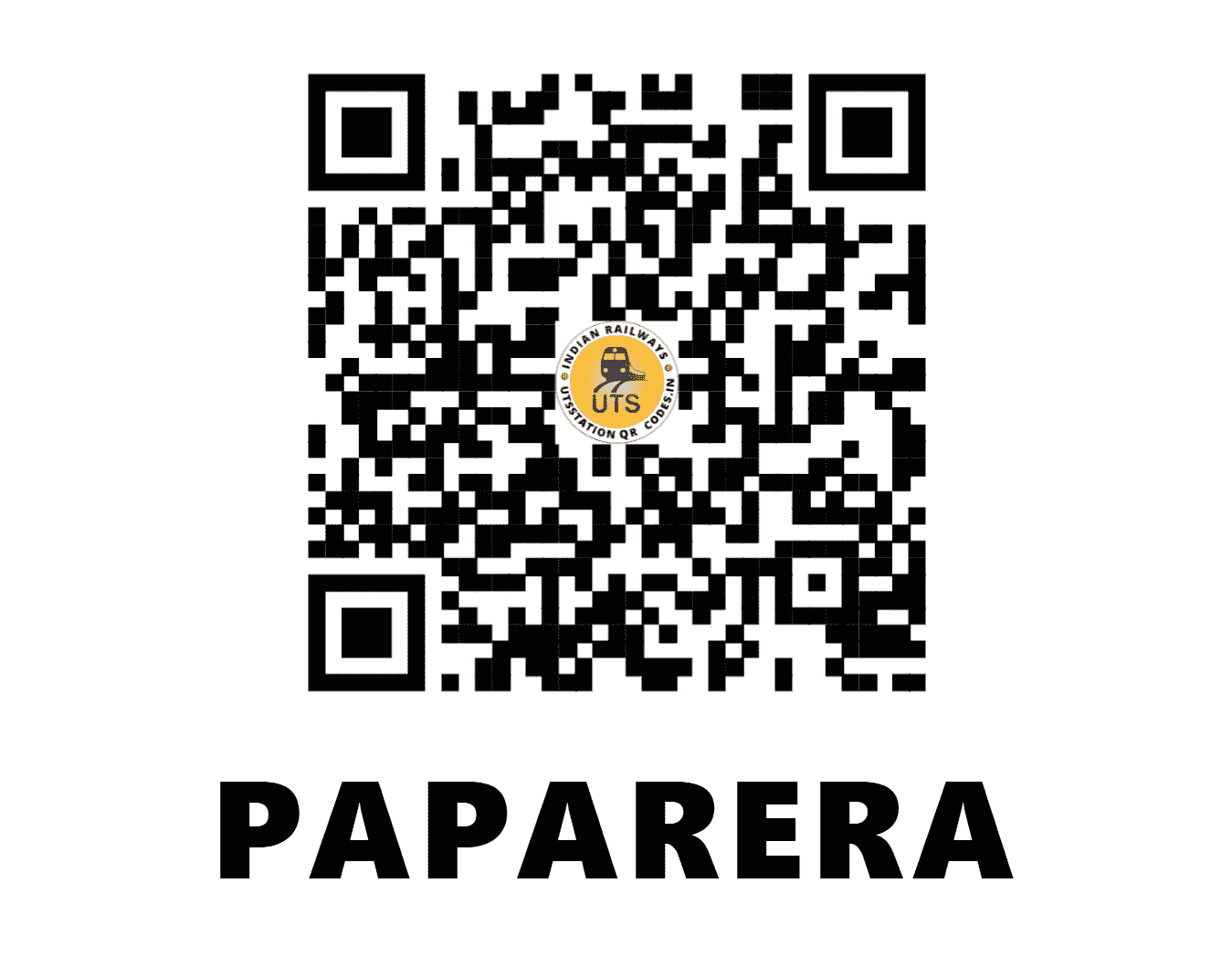 UTS QR Code for PAPARERA - PPEA (NC - RAJASTHAN)