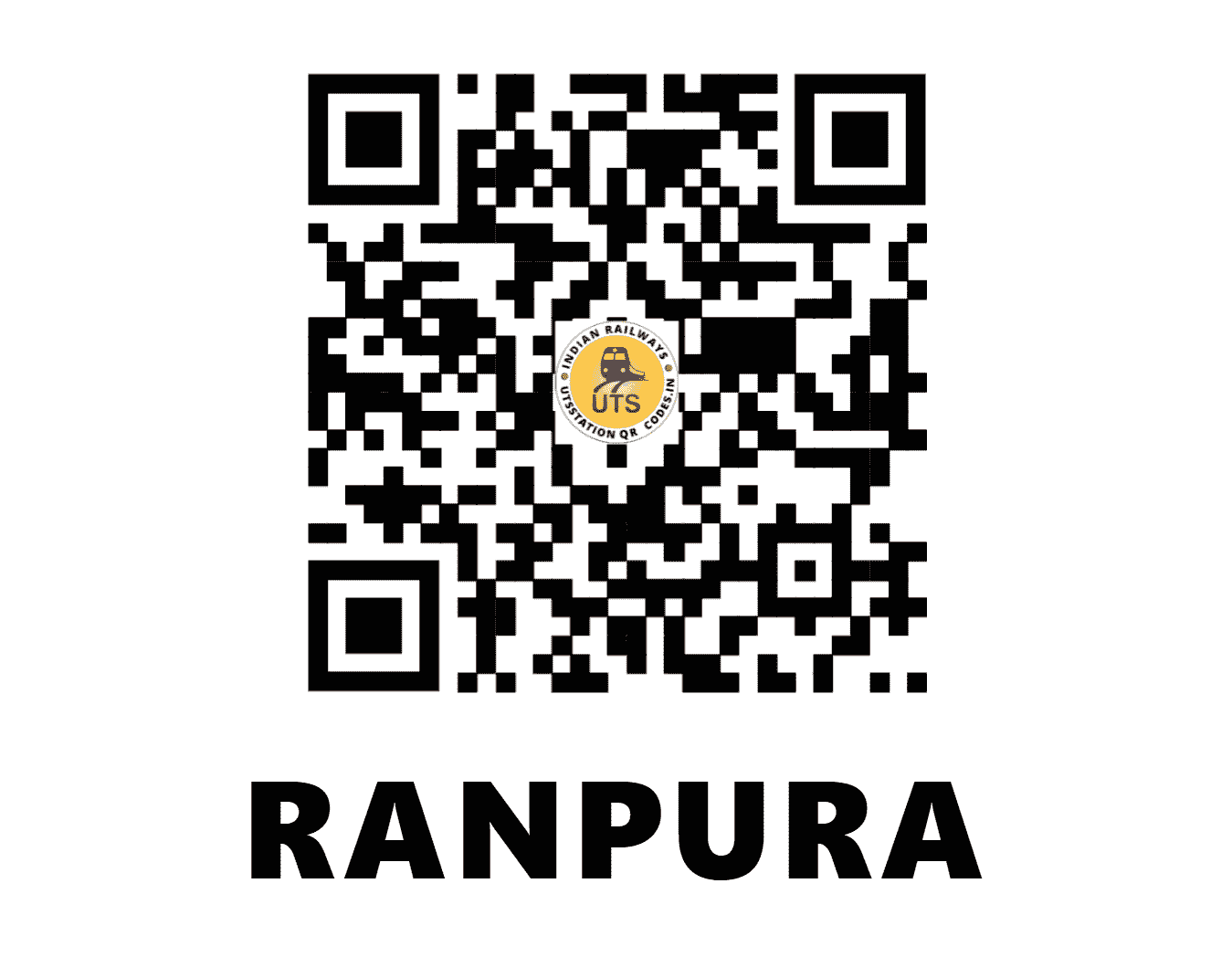 UTS QR Code for RANPURA - RNB (NC - RAJASTHAN)