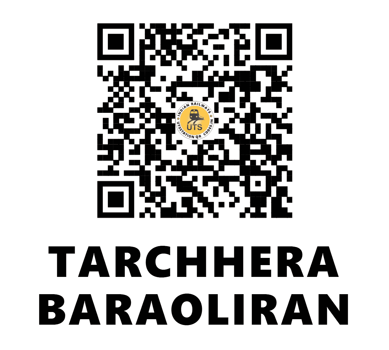 UTS QR Code for TARCHHERA BARAOLIRAN - TBL (NC - RAJASTHAN)