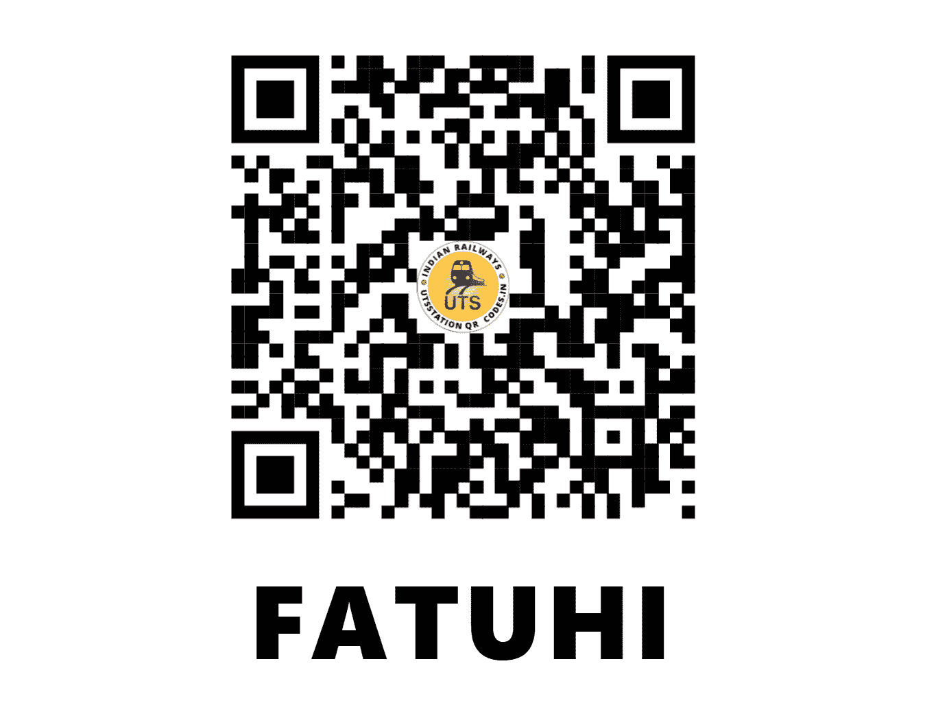 UTS QR Code for FATUHI - FTH (NR - RAJASTHAN)