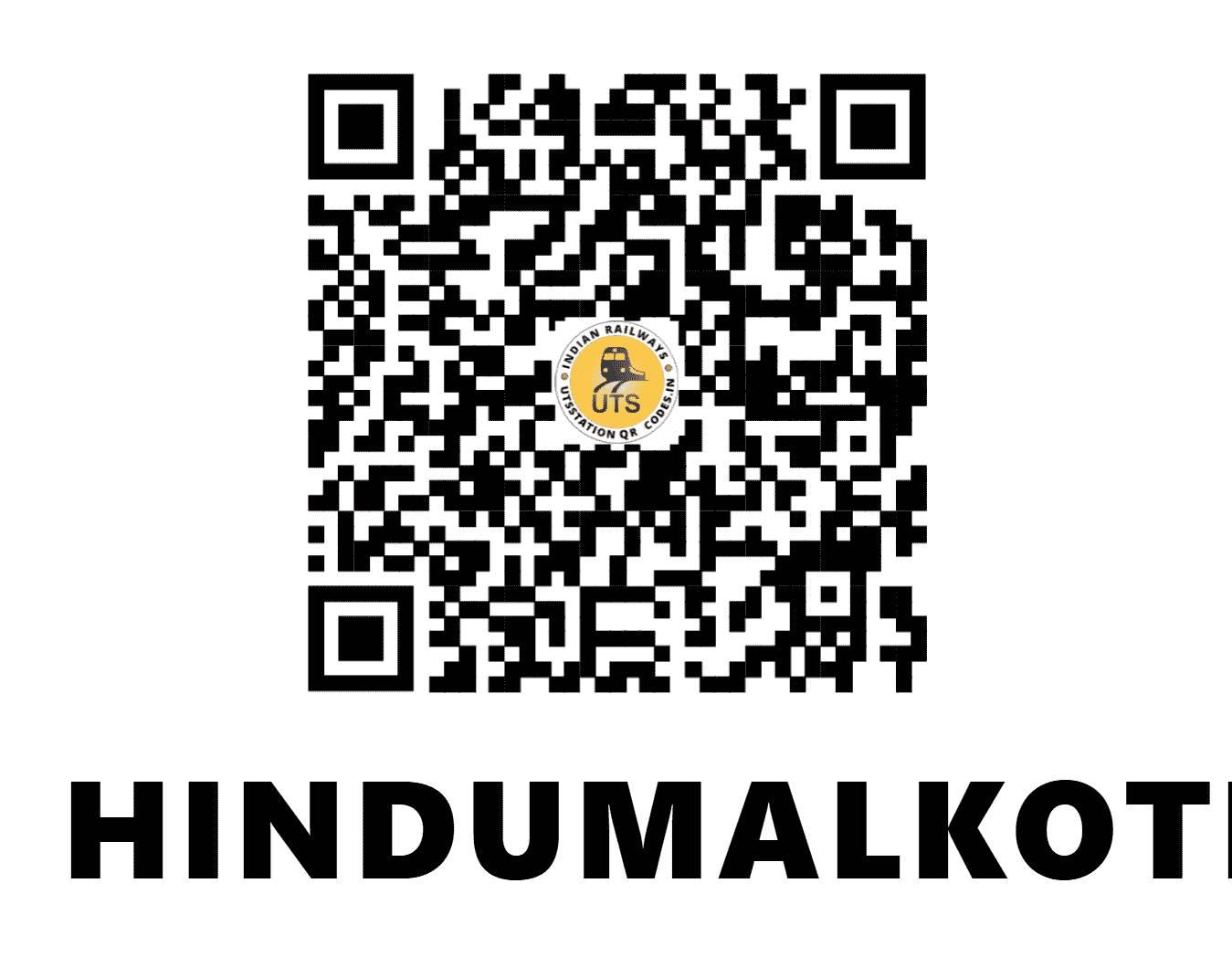 UTS QR Code for HINDUMALKOTE - HMK (NR - RAJASTHAN)