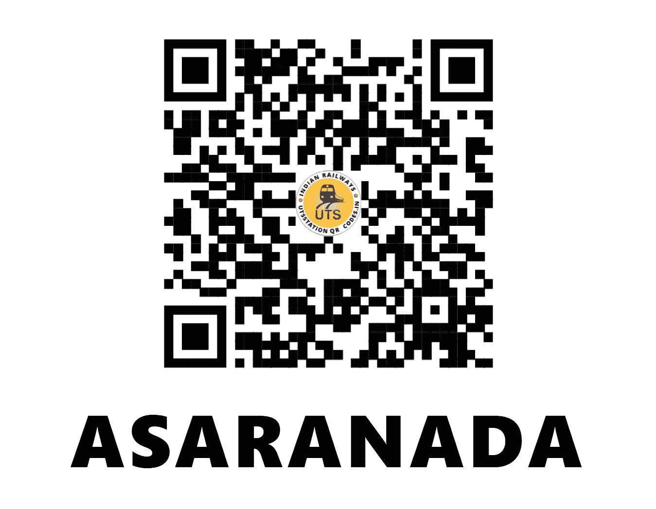 UTS QR Code for ASARANADA - AAS (NW - RAJASTHAN)
