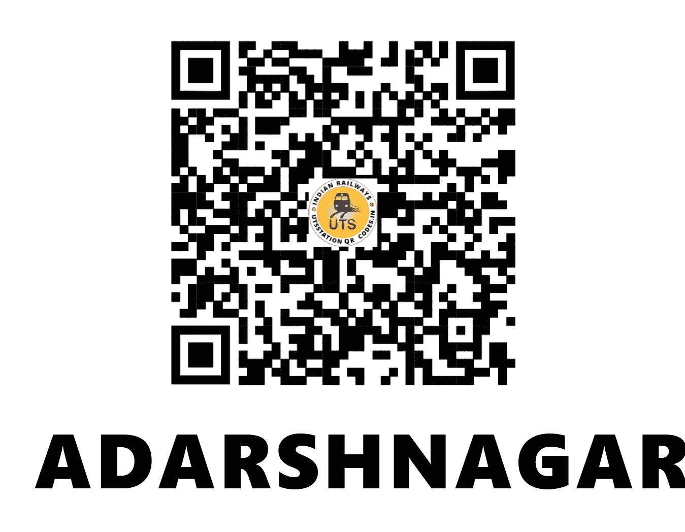 UTS QR Code for ADARSHNAGAR - AHO (NW - RAJASTHAN)
