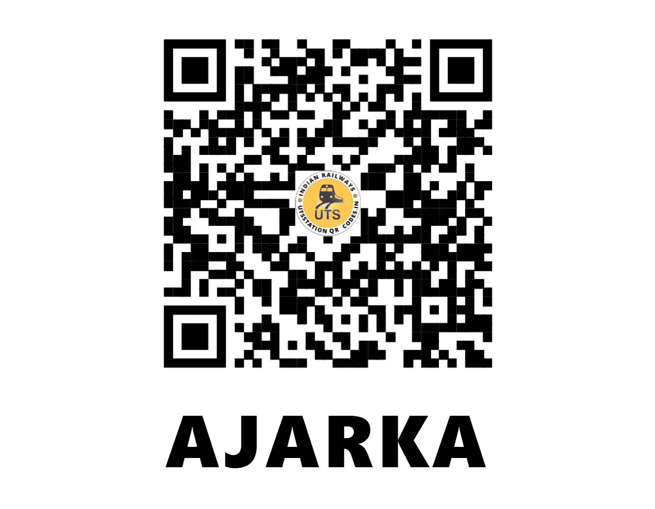 UTS QR Code for AJARKA - AIA (NW - RAJASTHAN)