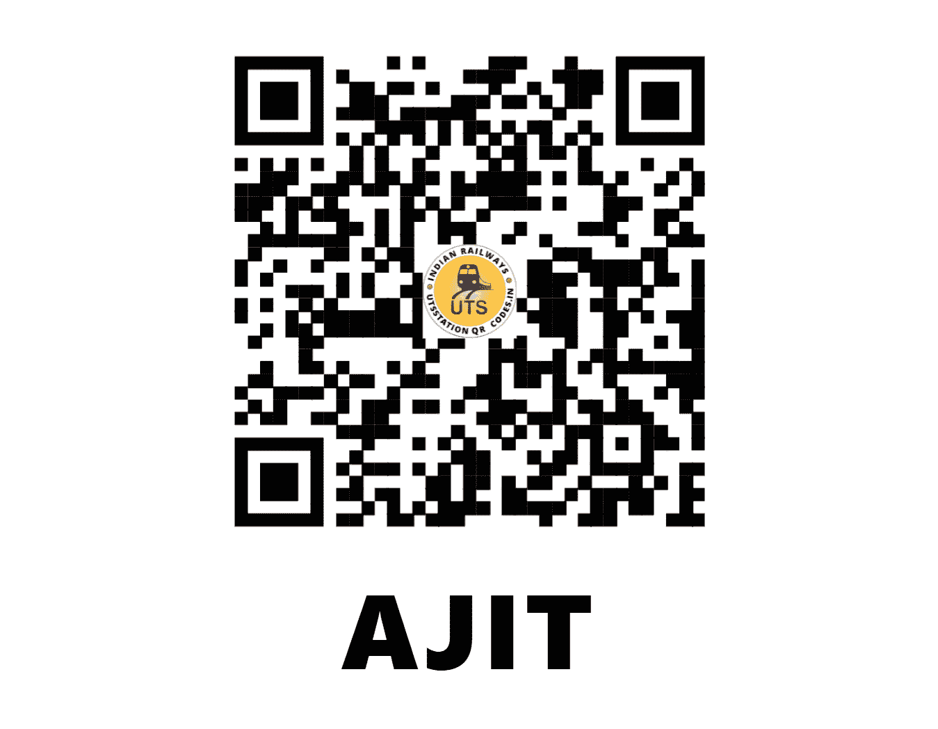 UTS QR Code for AJIT - AJIT (NW - RAJASTHAN)