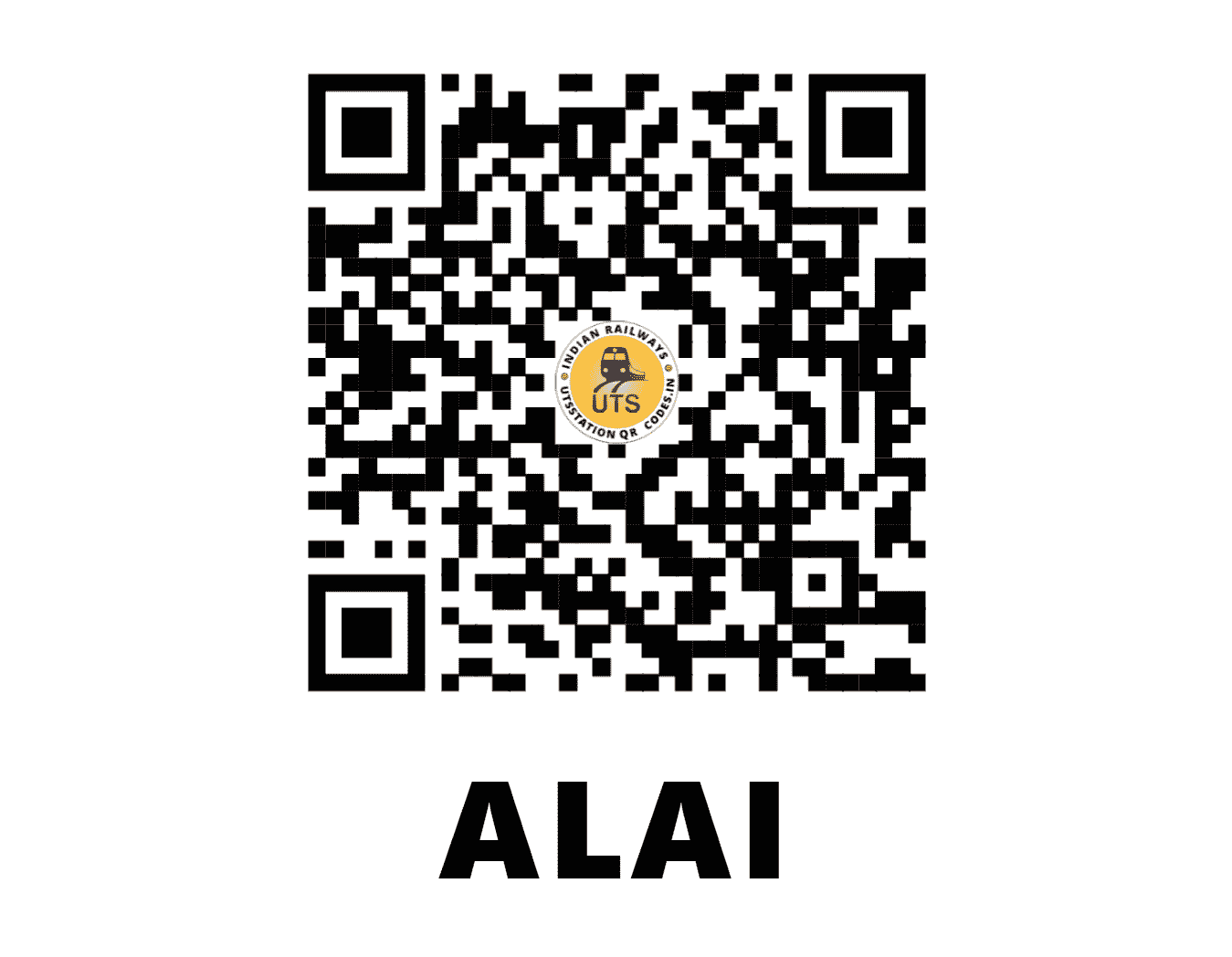 UTS QR Code for ALAI - ALAI (NW - RAJASTHAN)
