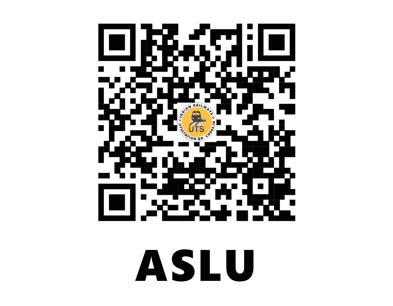 UTS QR Code for ASLU - ASLU (NW - RAJASTHAN)